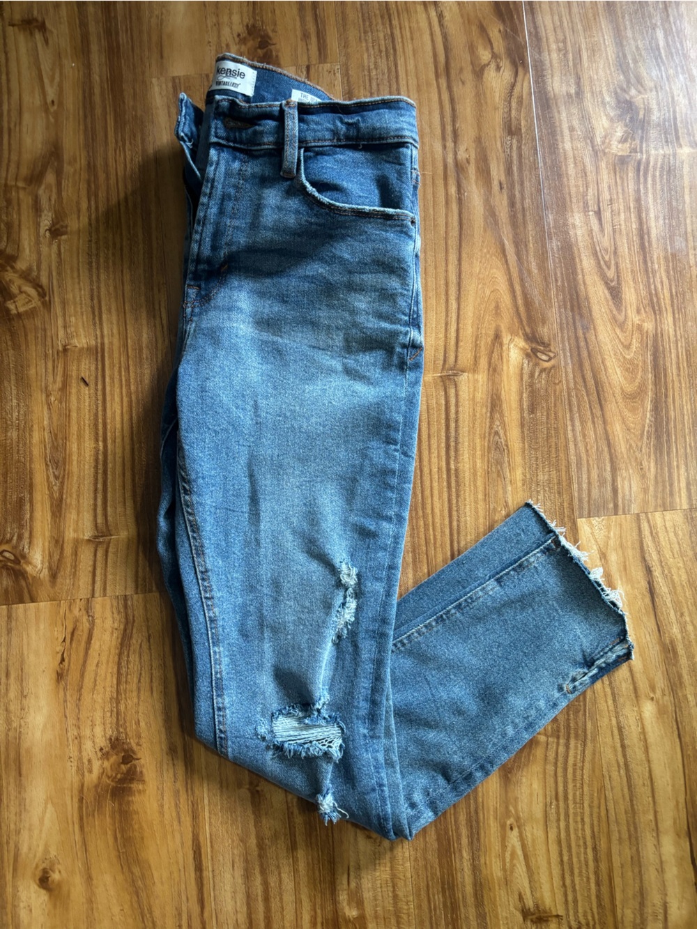 Kensie Distressed Light Blue Skinny Jeans